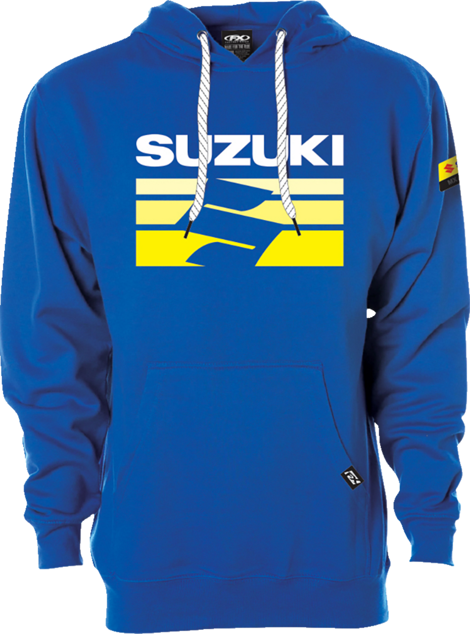 FACTORY EFFEX Suzuki Fade Pullover Hoodie - Royal - Large 27-88404