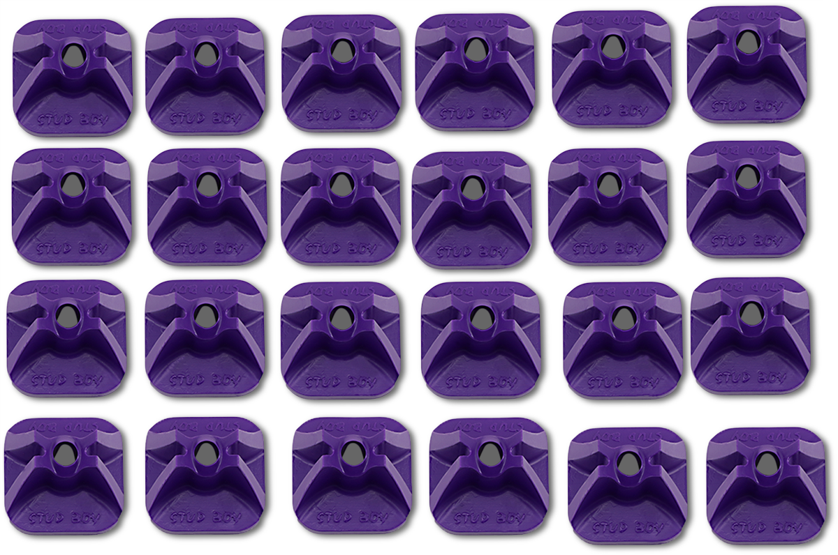 STUD BOY Single Backer Plates - Purple - 24 Pack 2513-P1-PUR