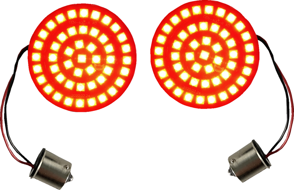 CUSTOM DYNAMICS Inserto de señal de giro - LED - Rojo - 1156 GEN-4-R-1156 