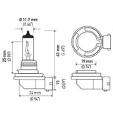 Hella Optilux H8 12V/35W XB Xenon White Bulb (pair) LAH71071372