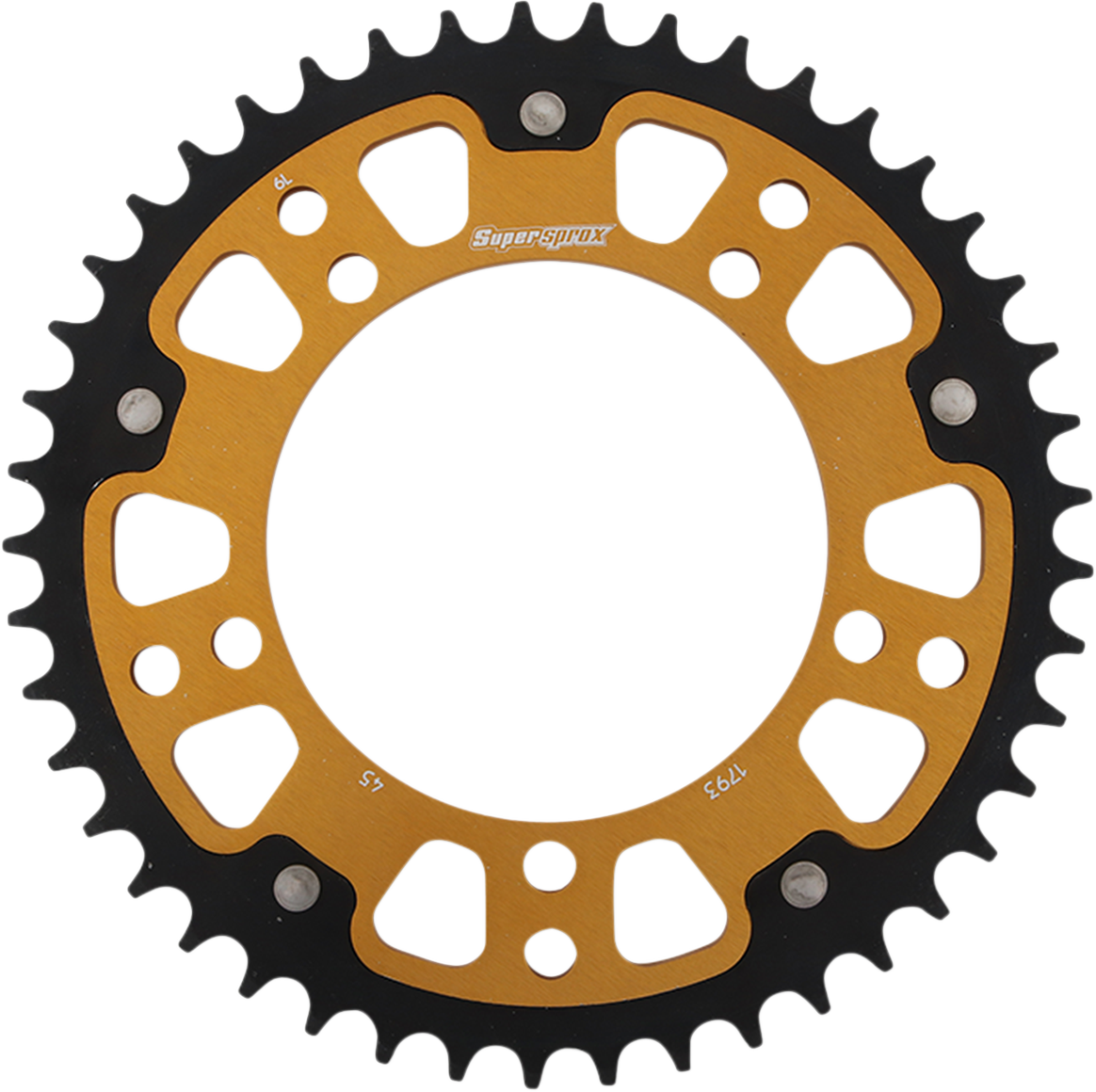 SUPERSPROX Stealth Rear Sprocket - 45 Tooth - Gold - Suzuki/Triumph RST-1793-45-GLD