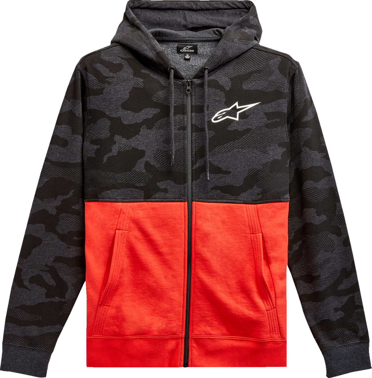 ALPINESTARS Camo Block Hoodie - Charcoal Heather/Warm Red - Large 1213510501816L