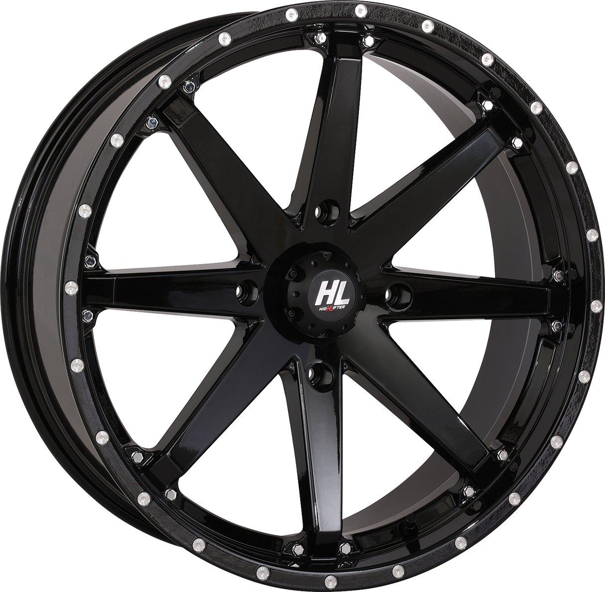 Rueda HIGH LIFTER - HL10 - Delantera/Trasera - Negro brillante - 15x7 - 4/156 - 5+2 (+40 mm) 15HL10-1256