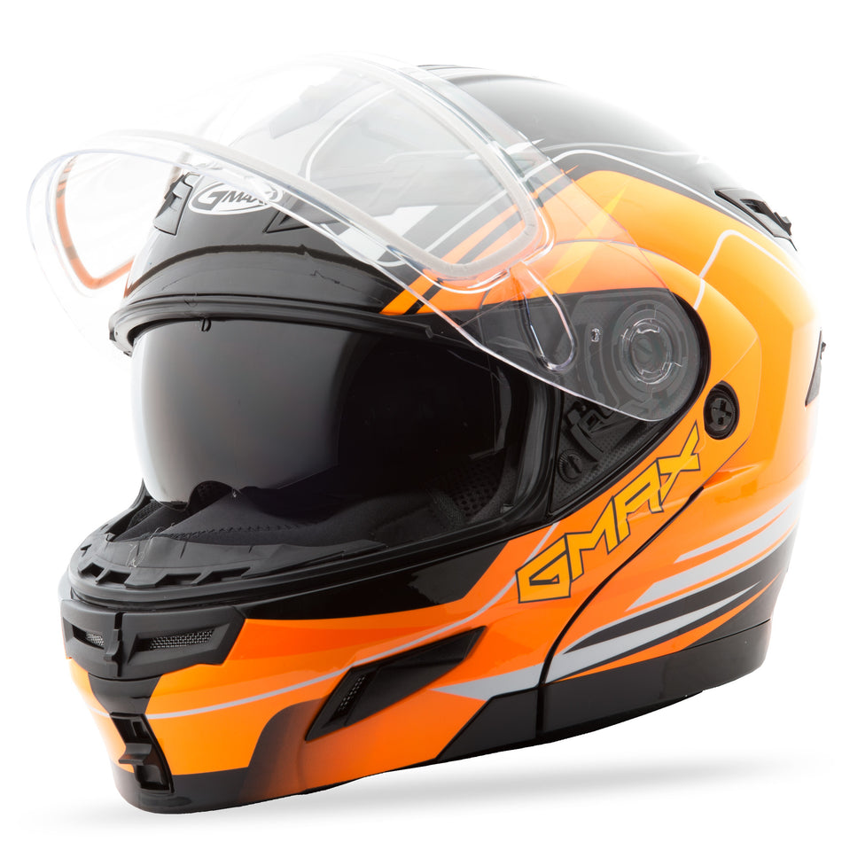 GMAX Gm-54s Modular Terrain Snow Helmet Black/Hi-Vis Orange 3x G2546699 TC-26