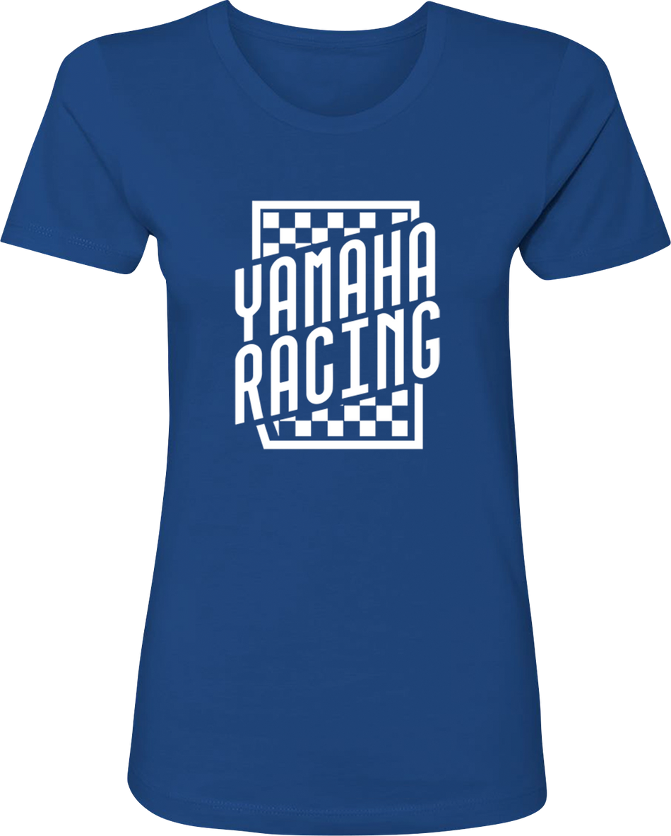 YAMAHA APPAREL Women's Yamaha Racing Check T-Shirt - Blue - Small NP21S-L3112-S