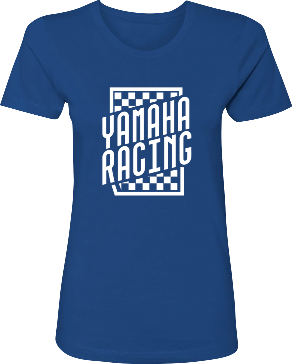 YAMAHA APPAREL Women's Yamaha Racing Check T-Shirt - Blue - Small NP21S-L3112-S