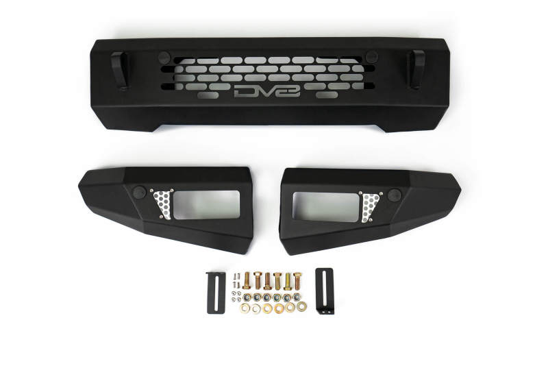 DV8 Offroad 2021+ Ford Bronco Bumper- Accommodates 20in Dual Row Light Bar & (4) 3in Pod Light Mount FBBR-03