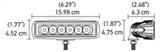 Hella Value Fit Mini 6in LED Light Bar - Flood Beam Pedestal LA357203001