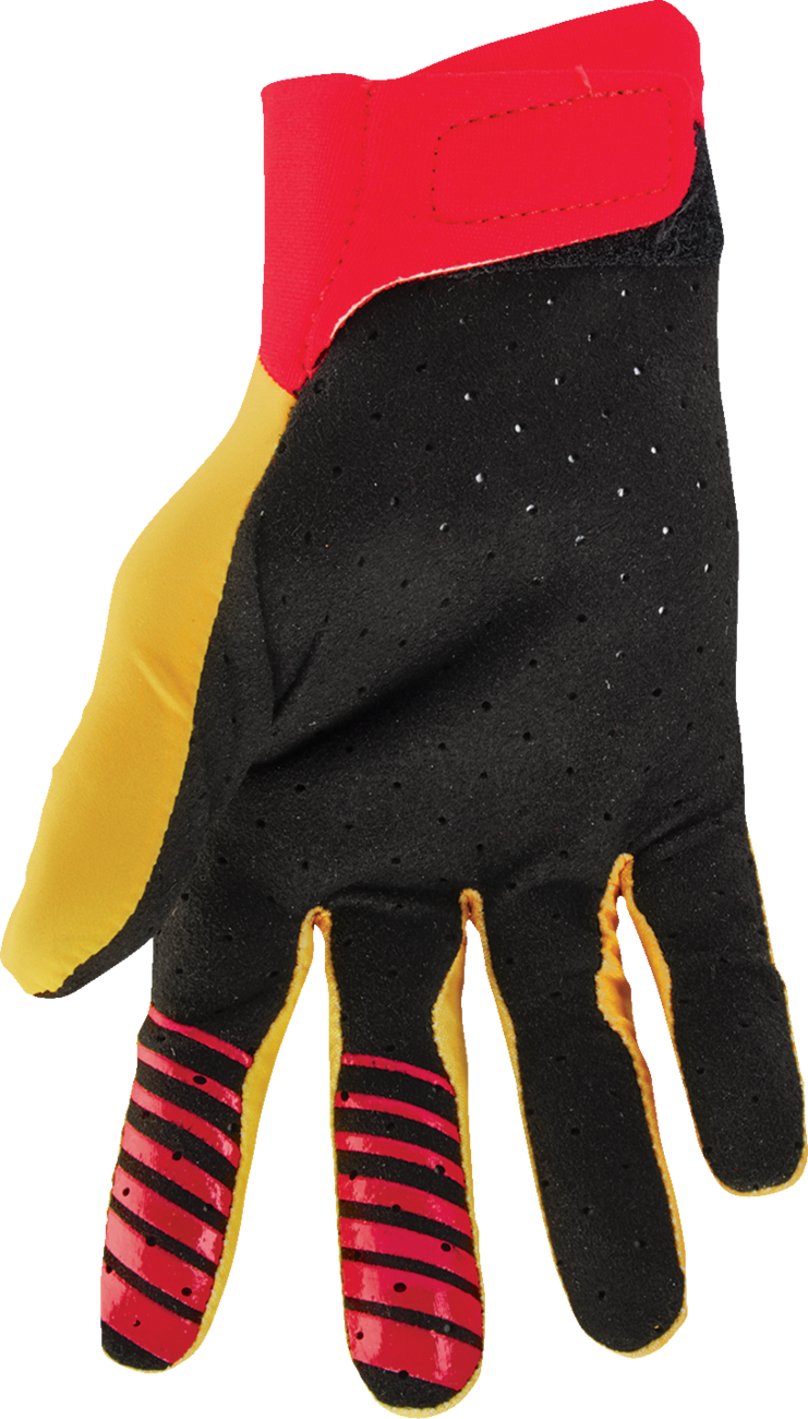 THOR Agile Gloves - Analog - Lemon/Red - Medium 3330-7653