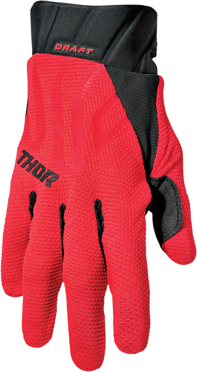 THOR Draft Gloves - Red/Black - Small 3330-6789