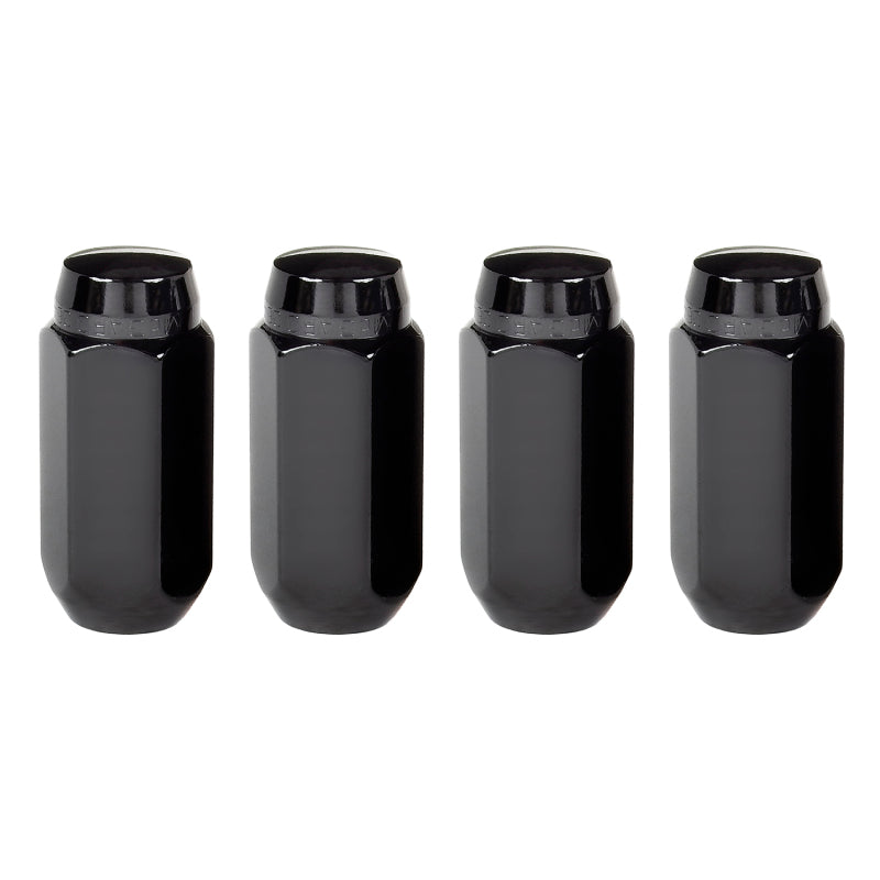 McGard Hex Lug Nut (Cone Seat) M14X1.5 / 22mm Hex / 1.945in. Length (4-Pack) - Black 64024