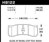 Hawk Stoptech ST-60 Caliper DTC-70 Race Brake Pads KHB122U.710