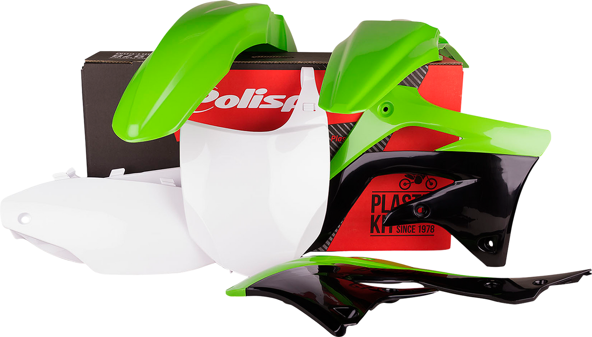 Kit de carrocería POLISPORT - Completo - OEM Verde/Blanco/Negro - KX 450F 90466 