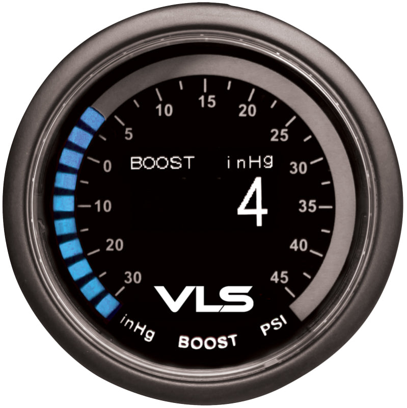 Revel VLS 52mm 30inHg-45PSI Digital OLED Boost Gauge 1TR1AA001R