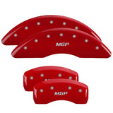 MGP 4 Caliper Covers Engraved Front & Rear 300 Red finish silver ch 32016S300RD