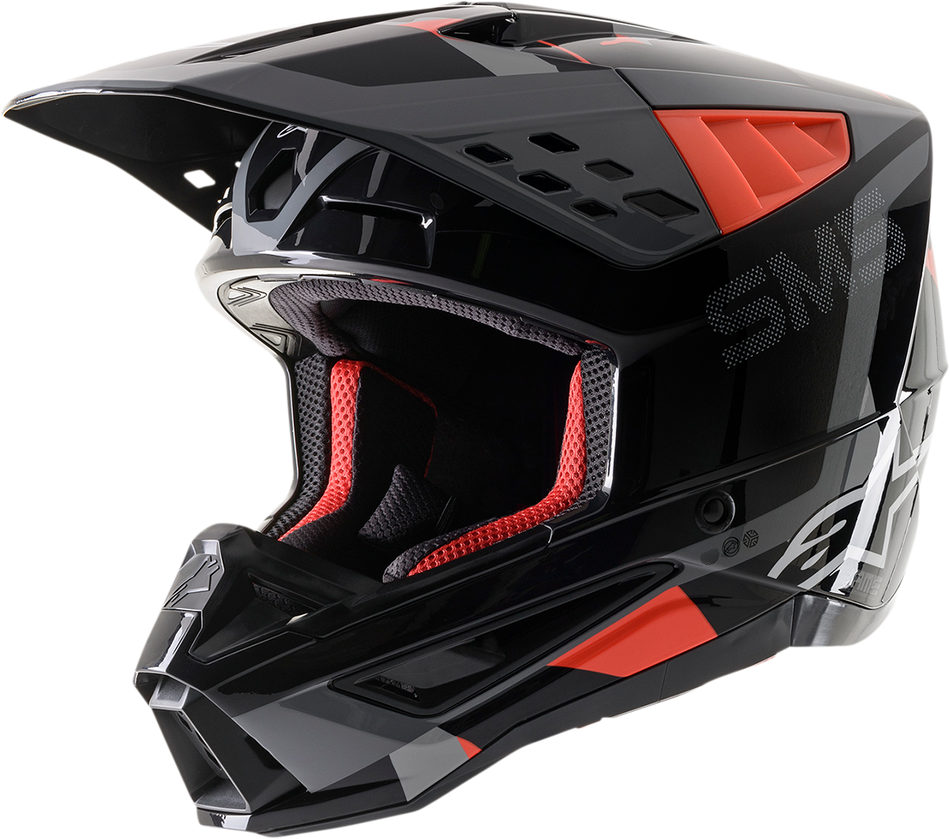 ALPINESTARS SM5 Helmet - Rover - Gray/Red - 2XL 8303921-1392-2X