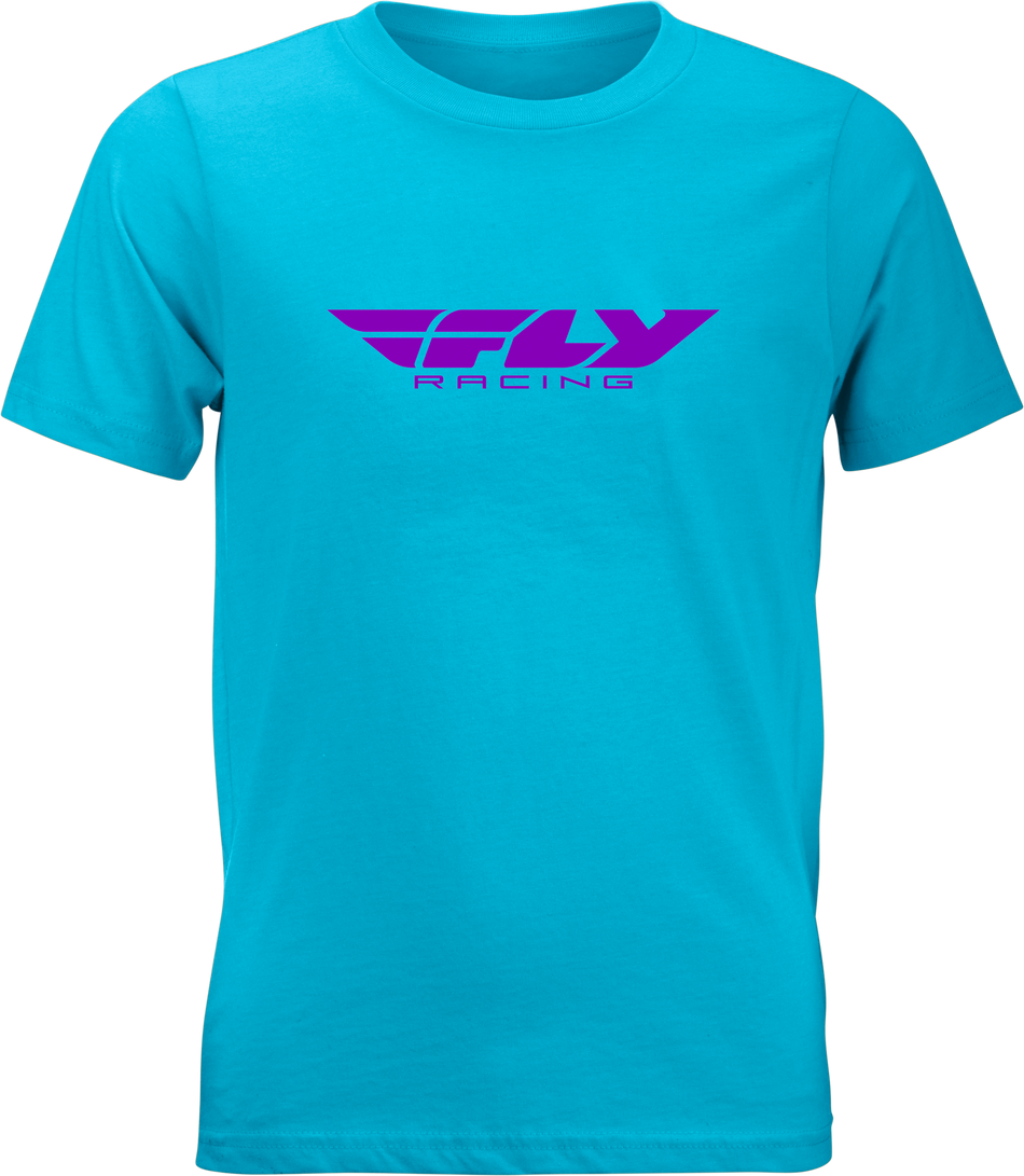 FLY RACING Youth Fly Corporate Tee Blue/Purple Yl 352-0675YL