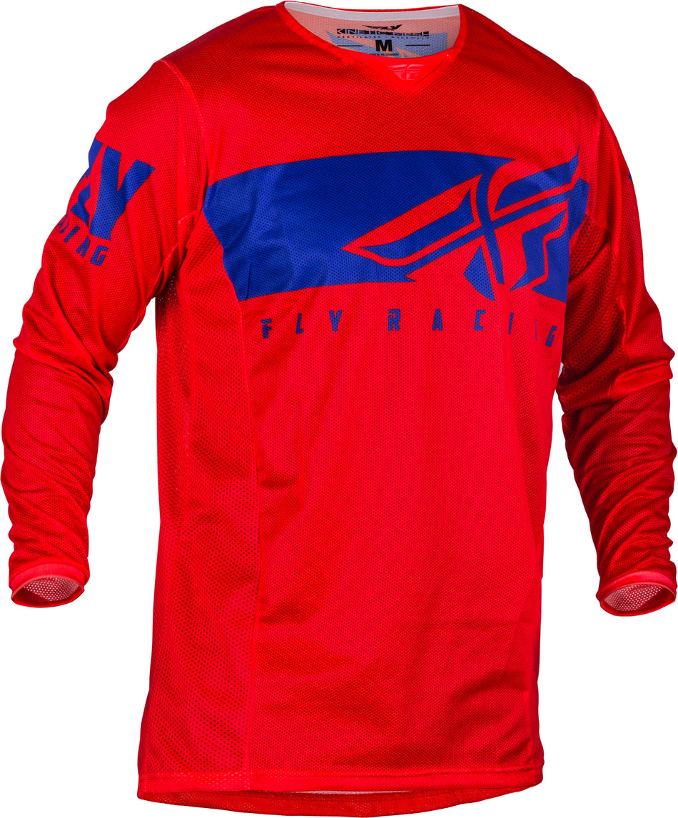 FLY RACING Kinetic Mesh Shield Jersey Red/Blue Yx 373-312YX