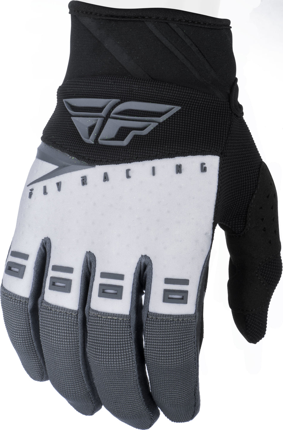 FLY RACING F-16 Gloves Black/White/Grey Sz 01 372-91001