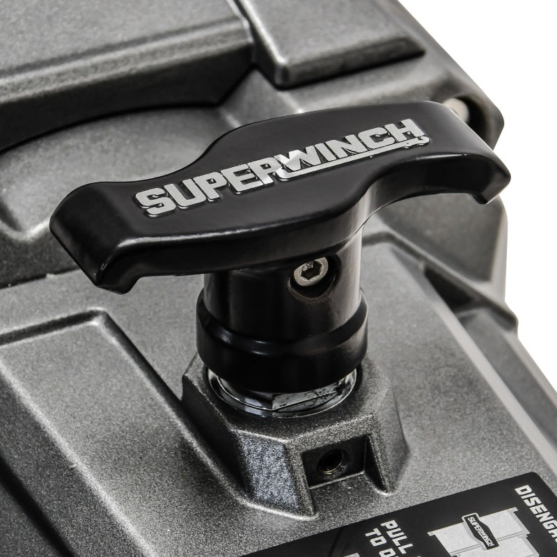 Superwinch 12000 LBS 12V DC 3/8in x 80ft Synthetic Rope SX 12000SR Winch - Graphite 1712201