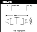 Hawk 05-07 Ford F250/F350 5.4L/6.0L/6.8L LTS Street Rear Brake Pads KHB529Y.710