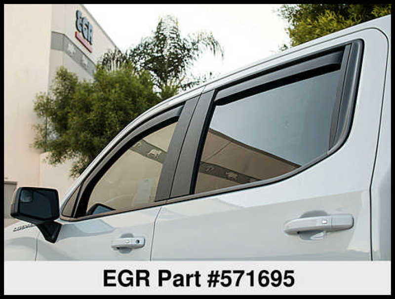 EGR 2019 Chevy 1500 Crew Cab In-Channel Window Visors - Matte 571695