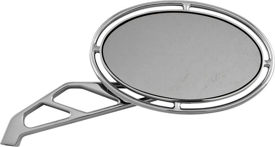 HARDDRIVE Radius Stepped Oval Mirror Chrome L/R 60-0169