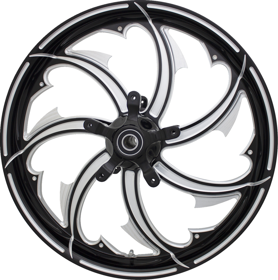 COASTAL MOTO Front Wheel - Fury - Dual Disc/ABS - Black Cut - 23"x3.75" - FL FRY-233-BC-ABST
