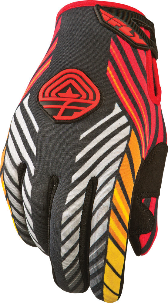 FLY RACING 907 Gloves Black/Fire Sz 6 #5841 367-642~06