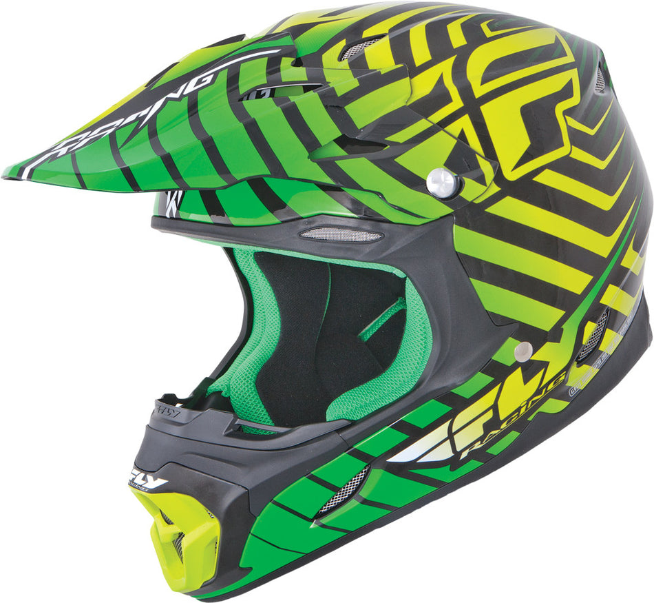 FLY RACING Three.4 Sonar Helmet Green/Lime S 73-3645S