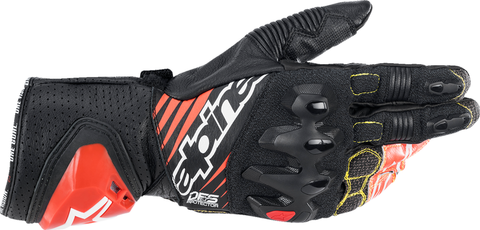 ALPINESTARS GP Tech V2 S Gloves - Black/White/Fluo Red - Medium 3556422-1231-M