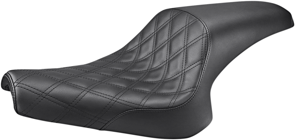 SADDLEMEN Seat - Profiler - 2-Up - Front Lattice Stitch - Black - Bolt Y13-16-149