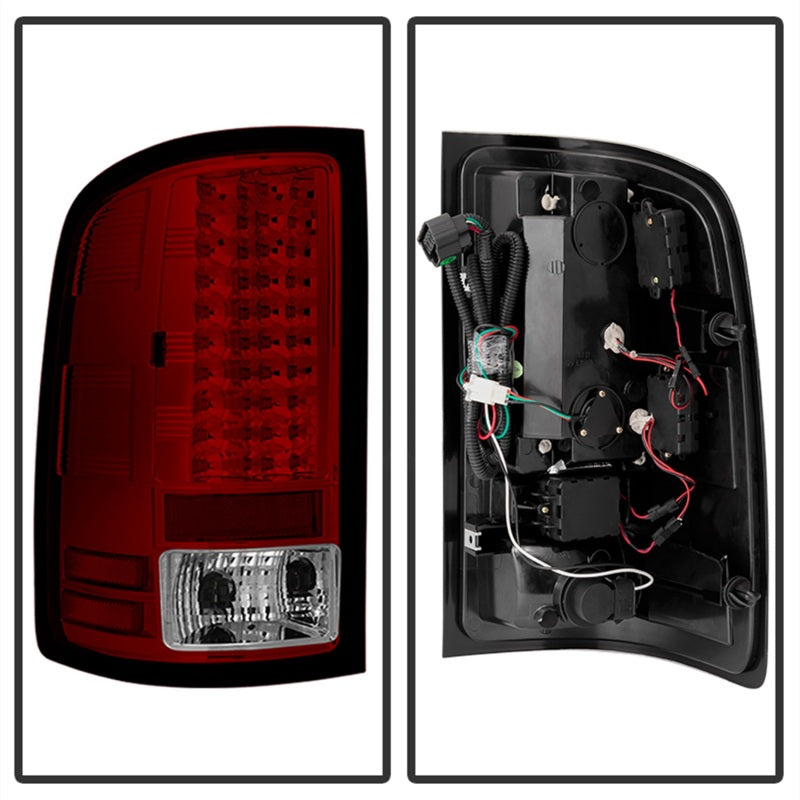 Spyder GMC Sierra 07-13 (Not 3500 Dually 4 Rear Wheels)LED Tail Lights Red Clear ALT-YD-GS07-LED-RC 5014955