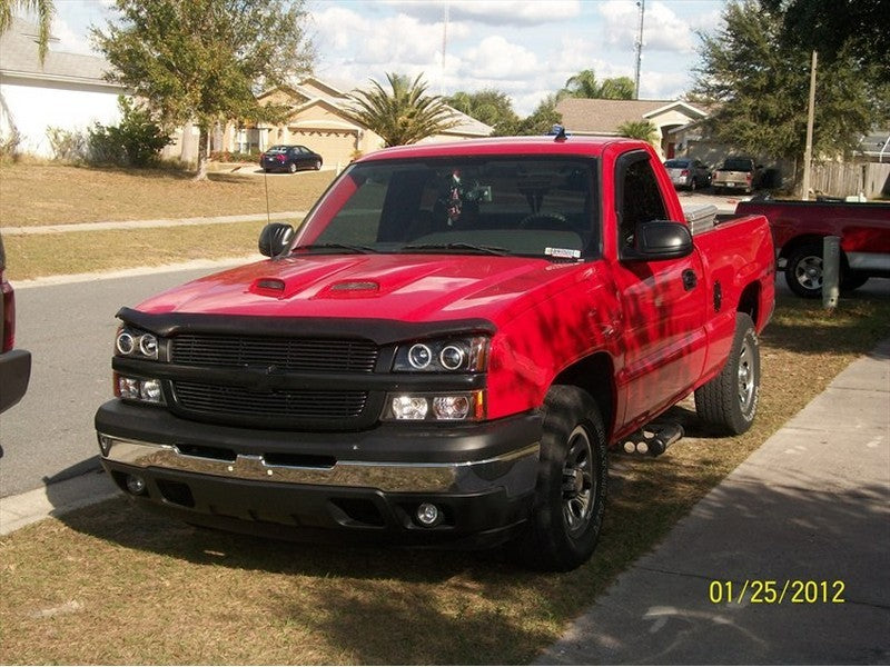 Spyder Chevy Silverado 1500 03-06 Projector LED Halo LED Amber Reflctr Blk PRO-YD-CS03-AM-BK 5009456