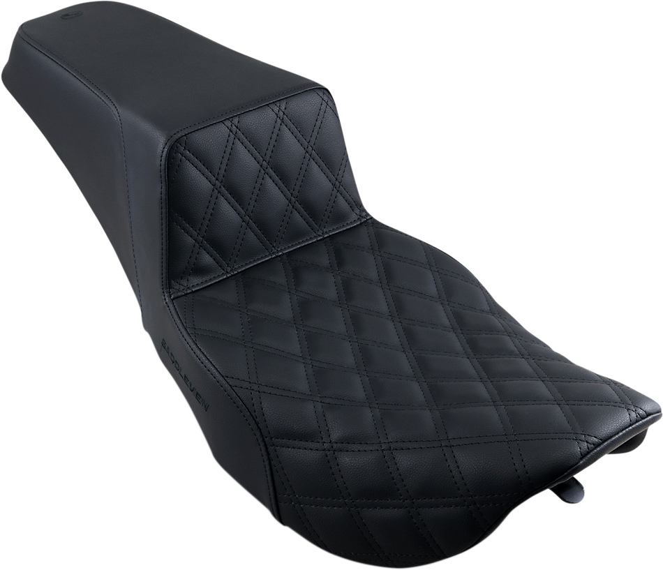 SADDLEMEN Step-Up Seat - Front Lattice Stitch - Black 897-06-172