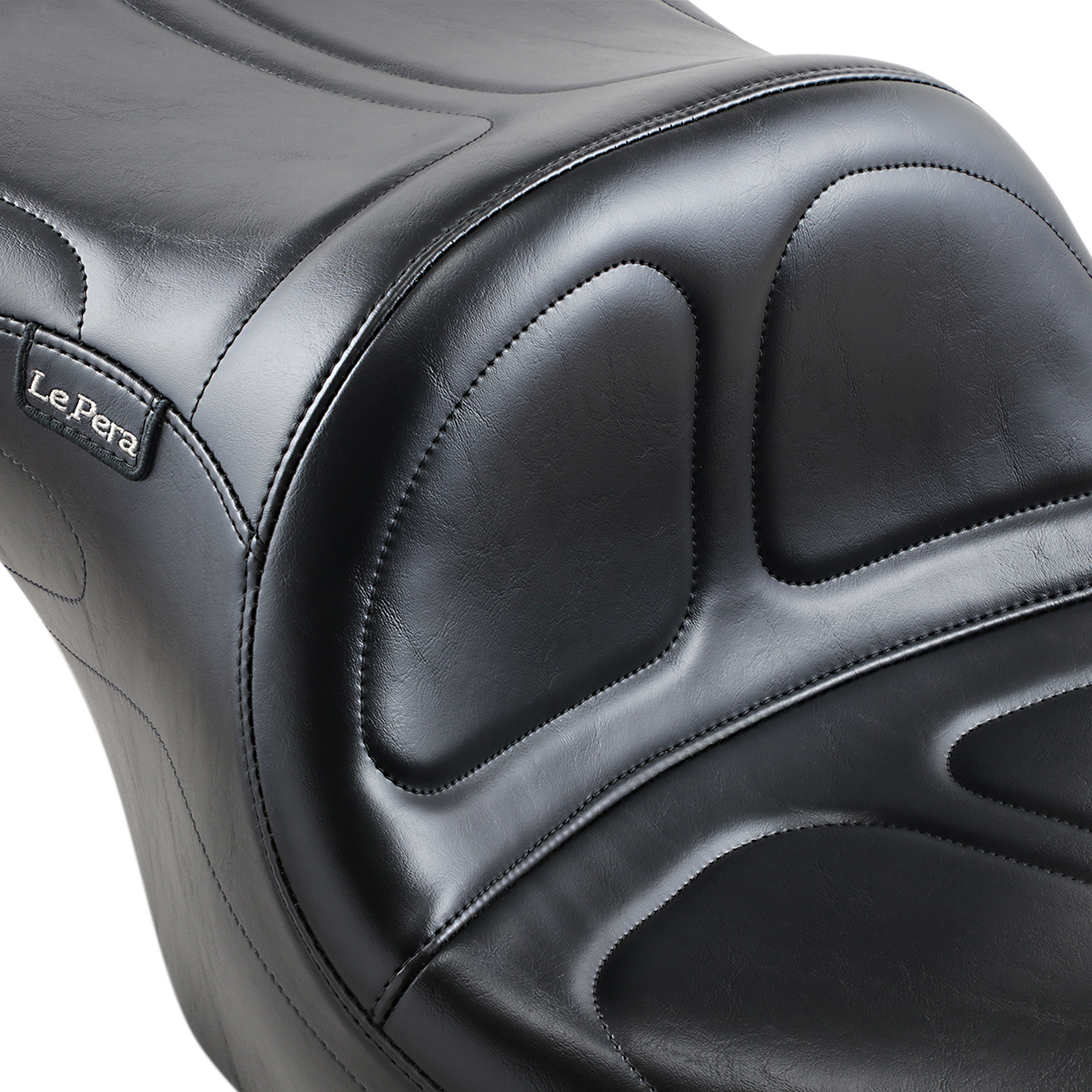 LE PERA Maverick Seat - Without Backrest - Stitched - Black - FLH/FLT '02-'07 LH-957