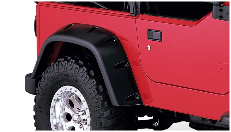 Bushwacker 97-06 Jeep TJ Max Pocket Style Flares 2pc - Black 10030-07