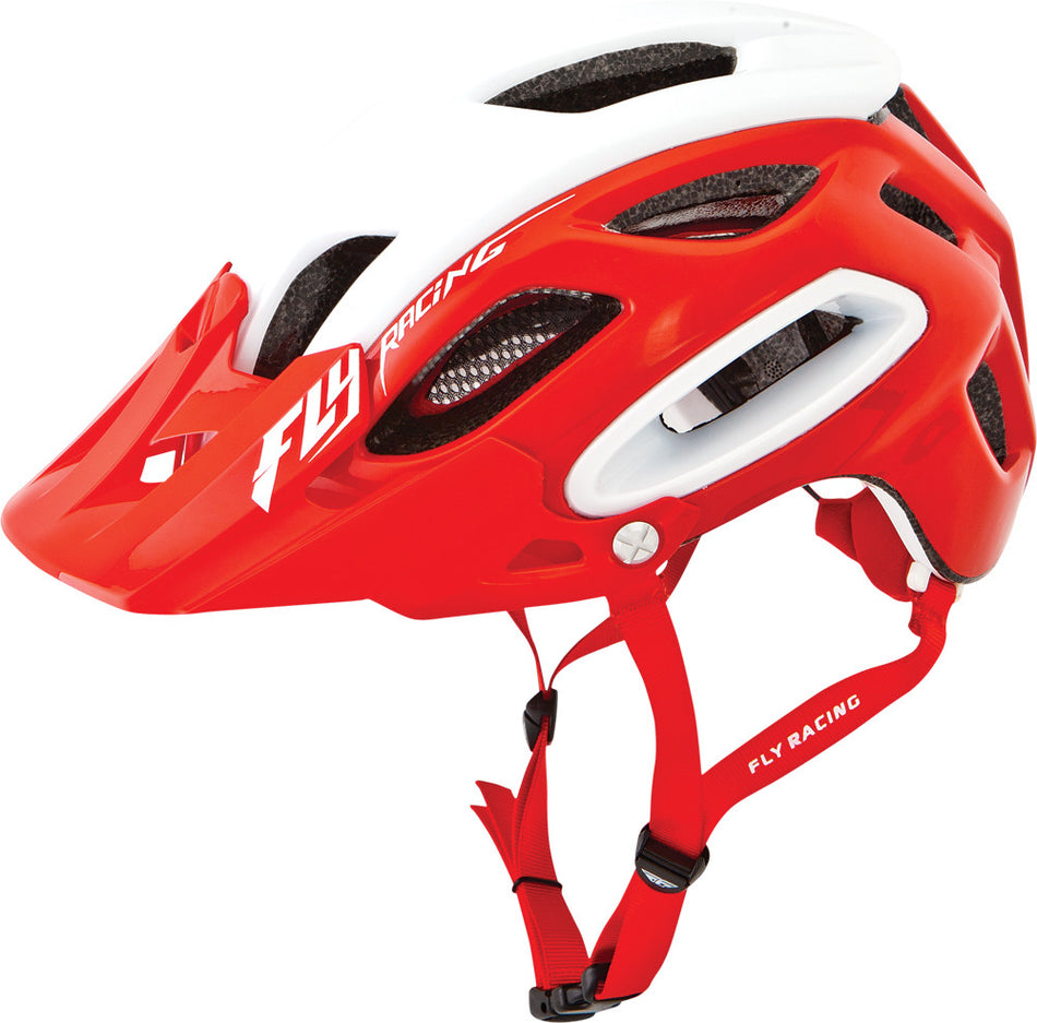 FLY RACING Freestone Helmet Gloss White/Red M/L 73-91822