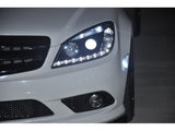 Spyder Mercedes Benz C-Class 08-11 Projector Headlights Halogen - DRL Blk PRO-YD-MBW20408-DRL-BK 5042262