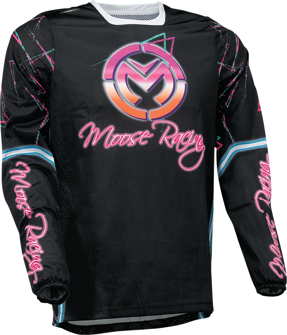 Camiseta MOOSE RACING Sahara - Rosa/Negro - Pequeña 2910-7450