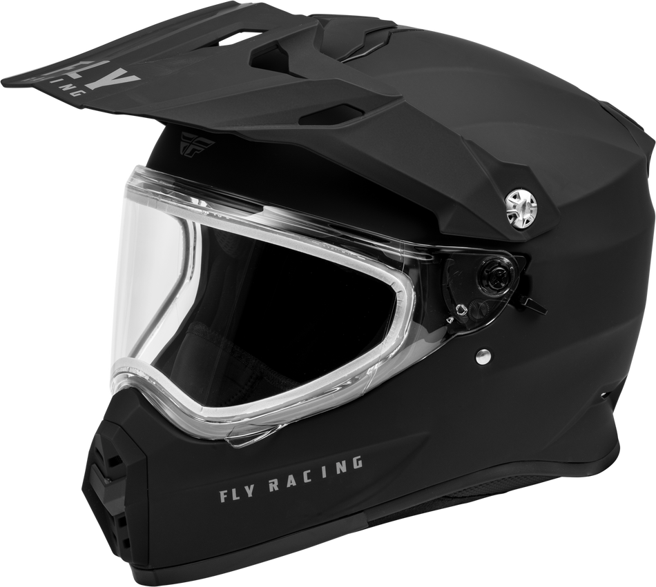 FLY RACING Trekker Cw Solid Helmet Dual Shld Matte Black 2x 73-313642X