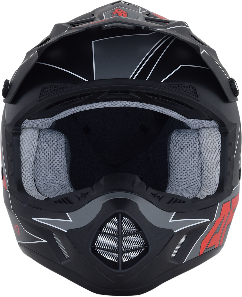AFX FX-17 Helmet - Aced - Matte Black/Red - Small 0110-6484