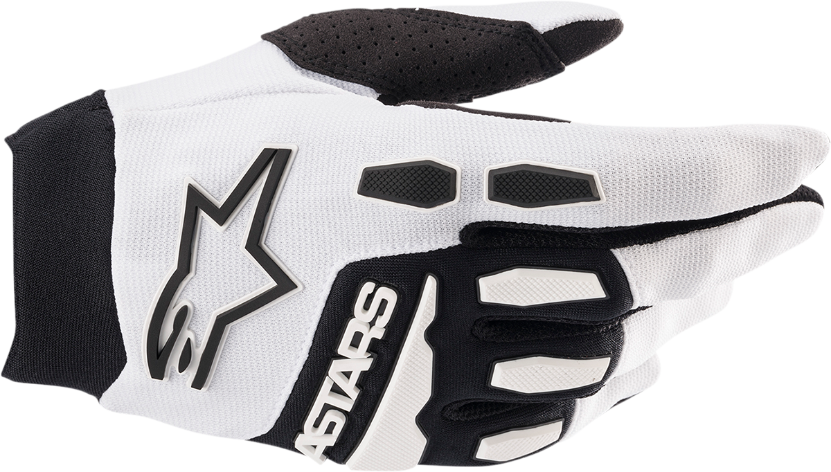 Guantes ALPINESTARS Full Bore - Blanco/Negro - Medianos 3563622-21-M 