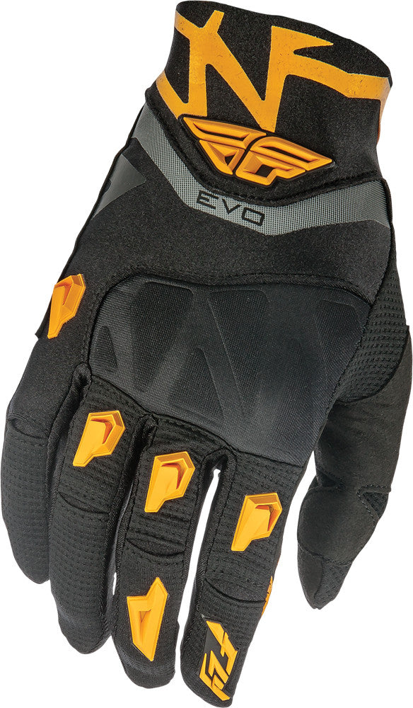 FLY RACING Evolution Gloves Black/Orange Sz 1 369-11712