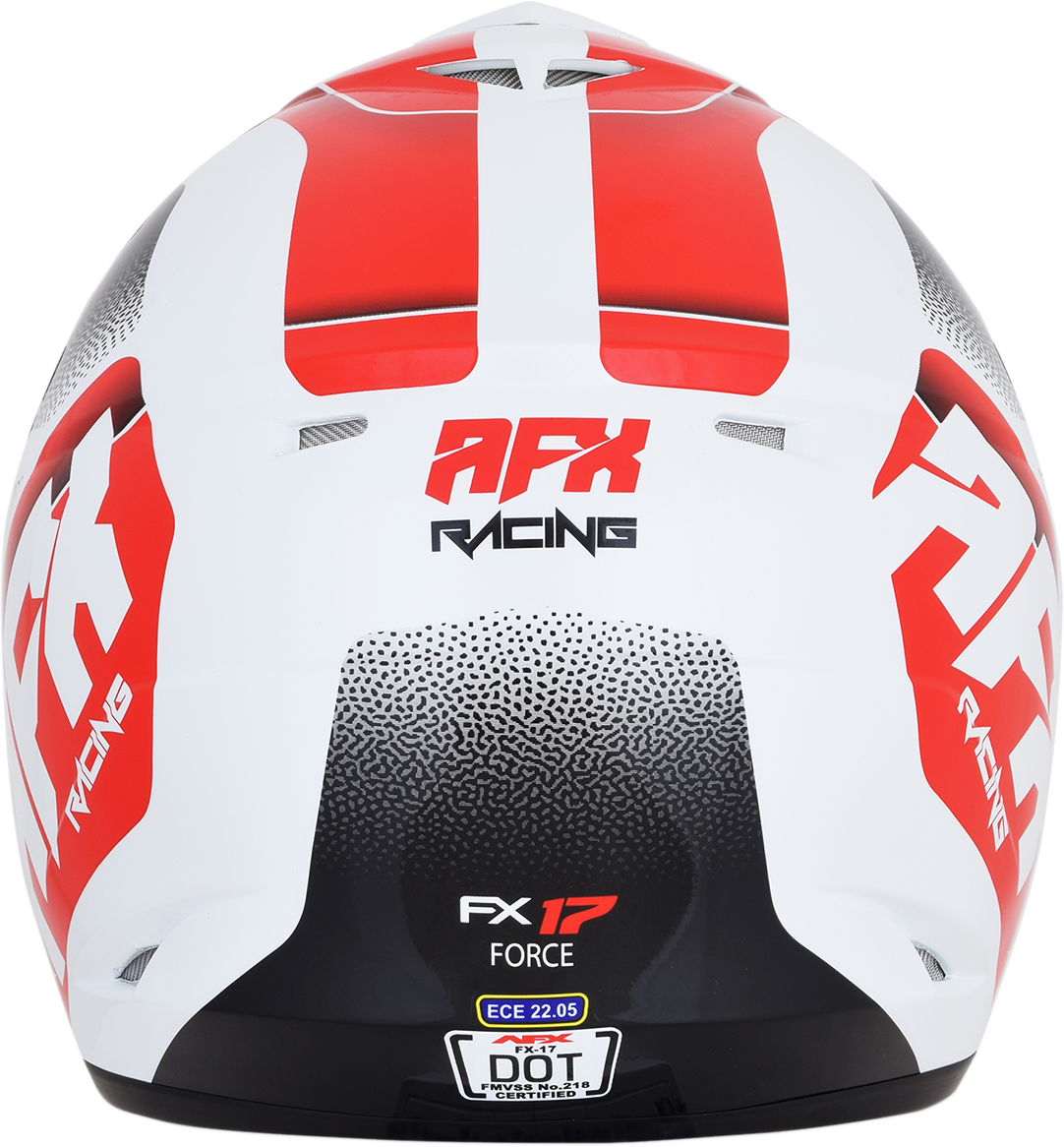 AFX Fx-17 Helmet - Force - Pearl White/Red - Xs 0110-5243