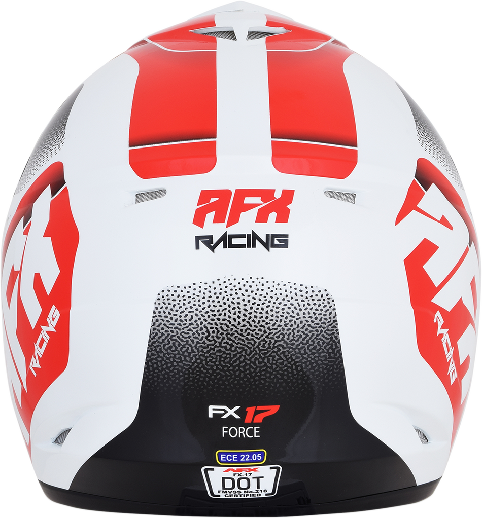 AFX FX-17 Helmet - Force - Pearl White/Red - Medium 0110-5245