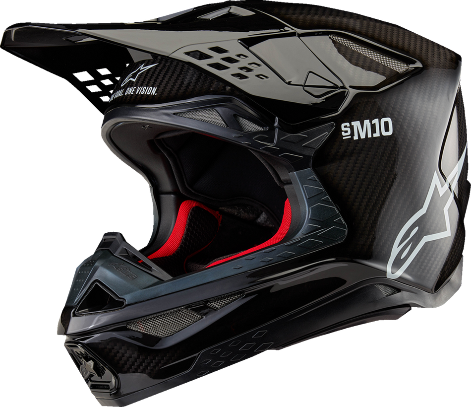 ALPINESTARS Supertech M10 Helmet - Solid - MIPS® - Gloss Black Carbon - XL 8300323-1188-XL
