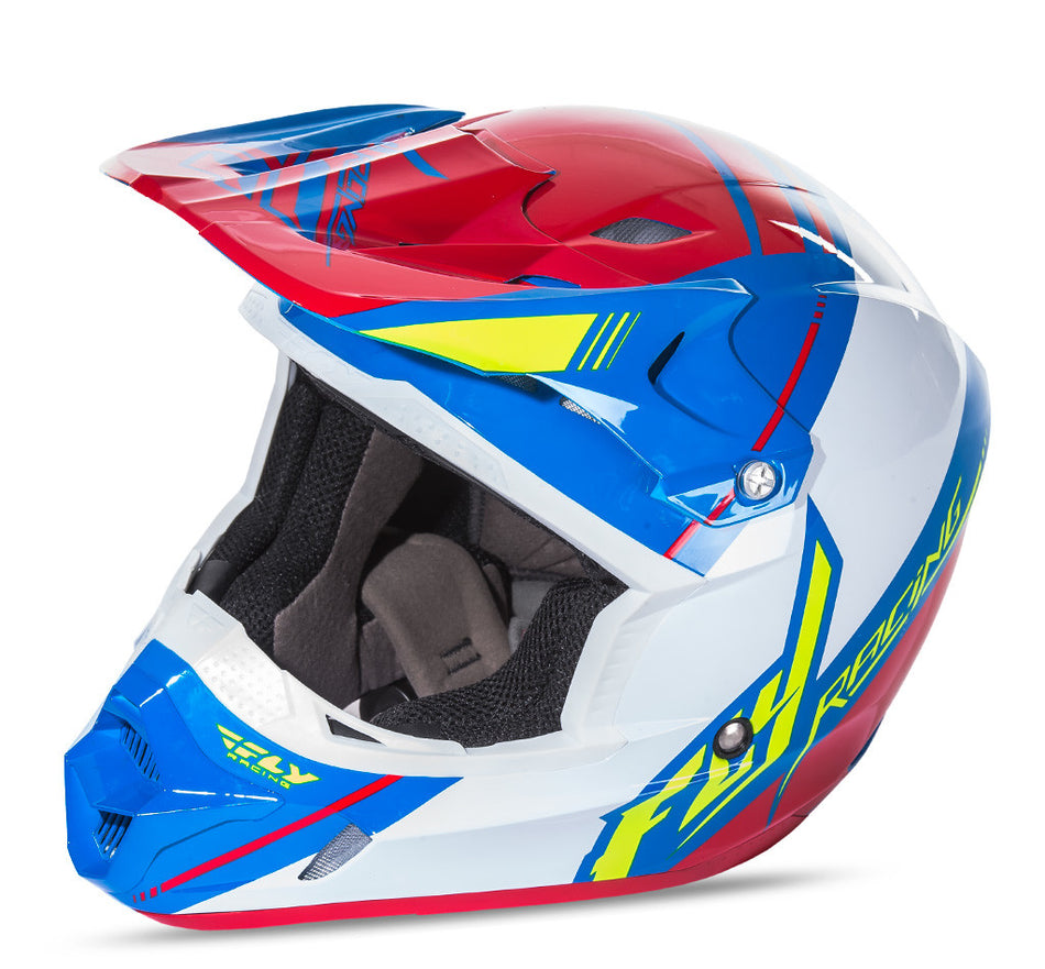 FLY RACING Kinetic Pro Canard Replica Helmet Red/White/Blue Lg 73-3315L