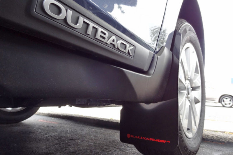 Rally Armor 15-19 Subaru Outback Black UR Mud Flap w/ Silver Logo MF36-UR-BLK/SIL