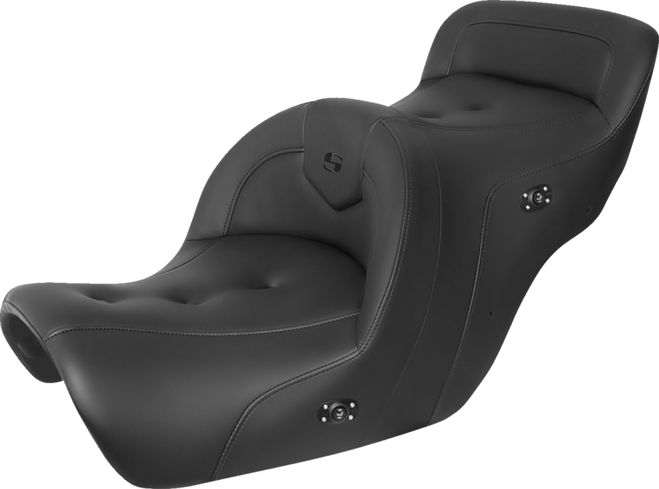 SADDLEMEN Seat - RoadSofa - without Backrest - Pillow Top - Black - Heated - GL1500 '88-'00 H88-07-181HCT